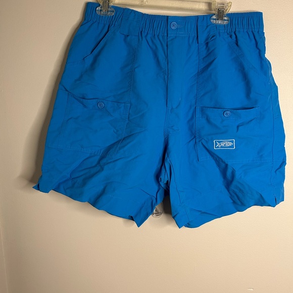 AFTCO Bright Blue Fishing Shorts - Picture 1 of 10